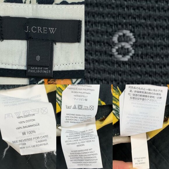 J. Crew Postcard Print High Waist Shorts 8 Scalloped - Picture 5 of 12